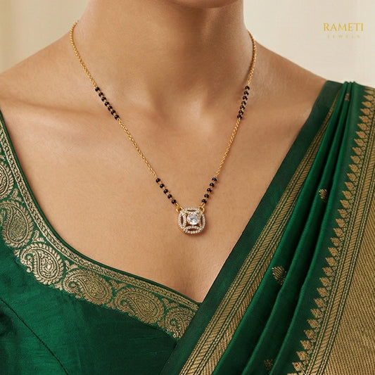 Detailed view of Lara Celebrity Inspired Modern Mangalsutra - Rameti Jewels
