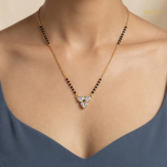 Detailed view of Latika Divine Protection Classic Mangalsutra - Rameti Jewels