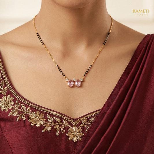 Detailed view of Madhu Sleek and Sophisticated Office Wear Mangalsutra - Rameti Jewels