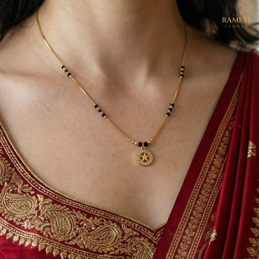 Detailed view of Oma Traditional Heritage Collection Mangalsutra - Rameti Jewels