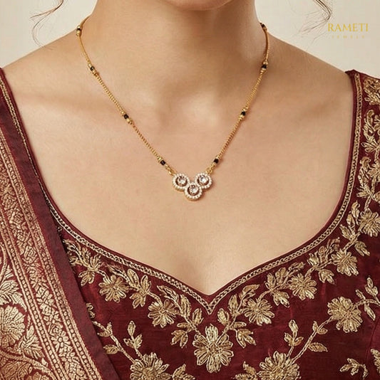 Detailed view of Saanvi Divine Protection Classic Mangalsutra - Rameti Jewels