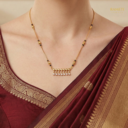 Detailed view of Shanaya Divine Protection Classic Mangalsutra - Rameti Jewels