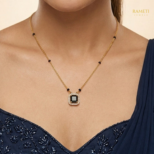Detailed view of Ananya Eternal Bond 18K Gold Mangalsutra - Rameti Jewels