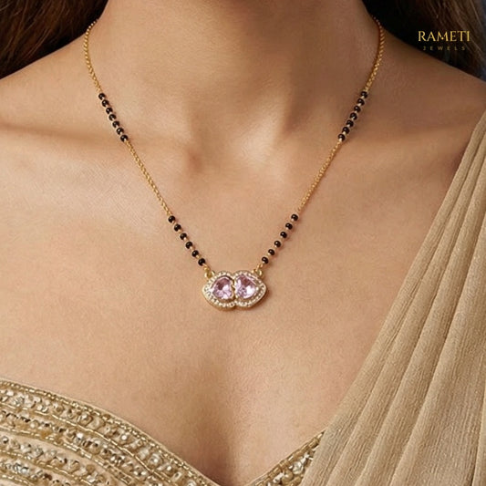 Detailed view of Chahat Minimalist Elegance Daily Wear Mangalsutra - Rameti Jewels