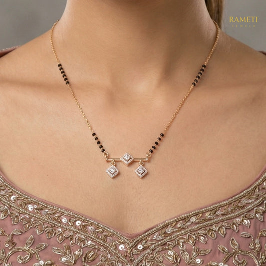 Detailed view of Gunjan Traditional Heritage Collection Mangalsutra - Rameti Jewels