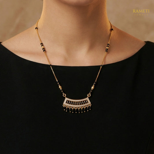 Detailed view of Kiara Divine Protection Classic Mangalsutra - Rameti Jewels