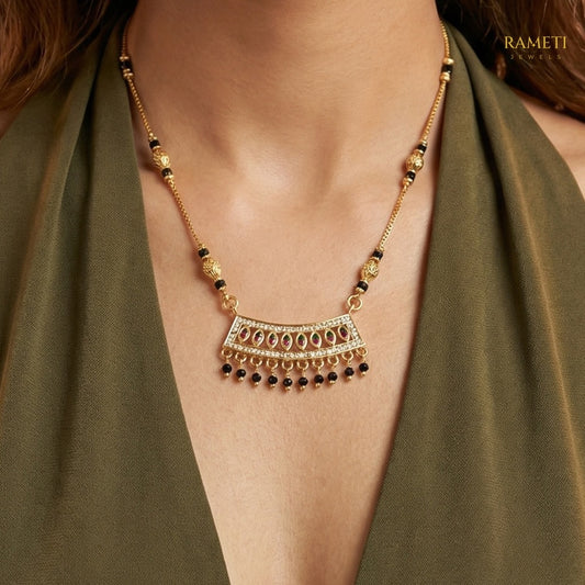 Detailed view of Kajal Traditional Heritage Collection Mangalsutra - Rameti Jewels