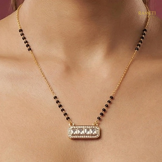 Bani Royal Heart Cut Designer Mangalsutra - Rameti Jewels