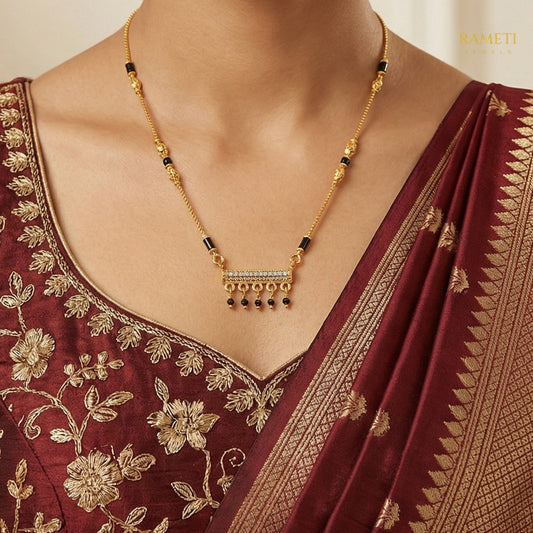 Detailed view of Lekha Traditional Heritage Collection Mangalsutra - Rameti Jewels
