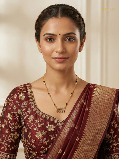 Lekha Traditional Heritage Collection Mangalsutra worn by model - Rameti Jewels