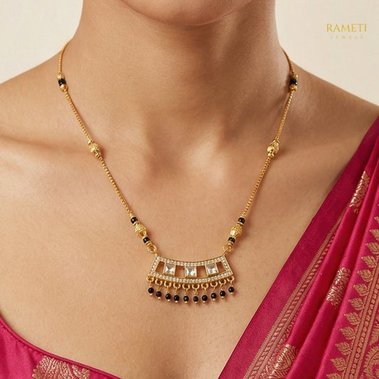 Laksha Sleek and Sophisticated Office Wear Mangalsutra - Rameti Jewels