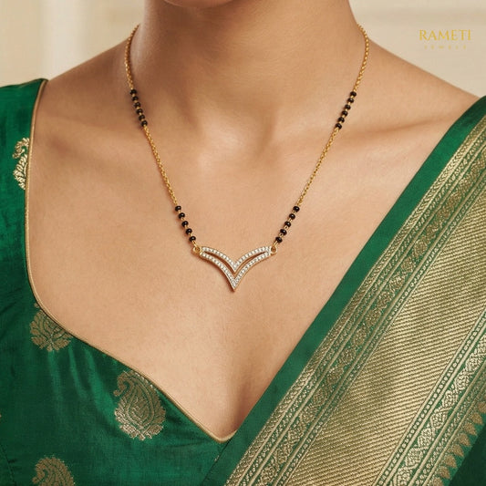 Detailed view of Leena Traditional Heritage Collection Mangalsutra - Rameti Jewels