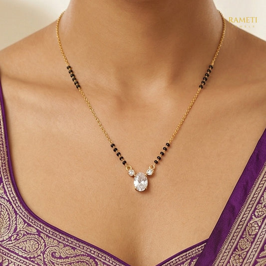Lipika Royal Heart Cut Designer Mangalsutra - Rameti Jewels