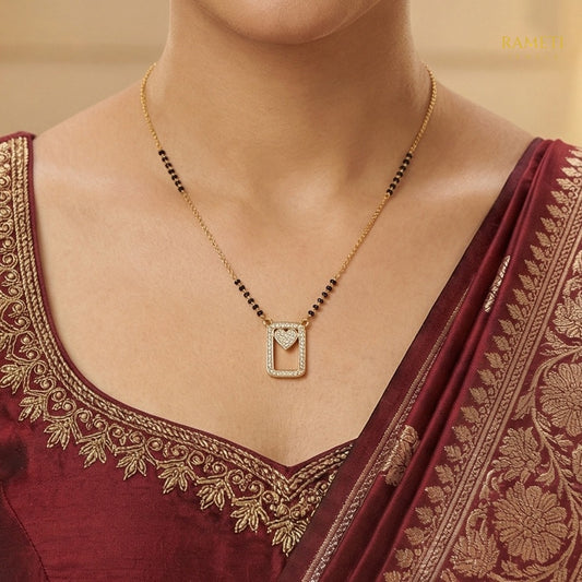 Detailed view of Maahi Eternal Bond 18K Gold Mangalsutra - Rameti Jewels
