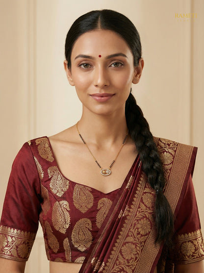 Mahima Celebrity Inspired Modern Mangalsutra worn by model - Rameti Jewels