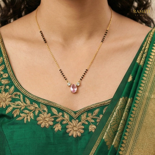 Detailed view of Niyati Eternal Bond 18K Gold Mangalsutra - Rameti Jewels