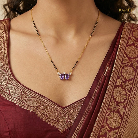 Detailed view of Naina Minimalist Elegance Daily Wear Mangalsutra - Rameti Jewels