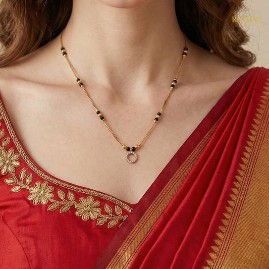 Detailed view of Ojal Minimalist Elegance Daily Wear Mangalsutra - Rameti Jewels