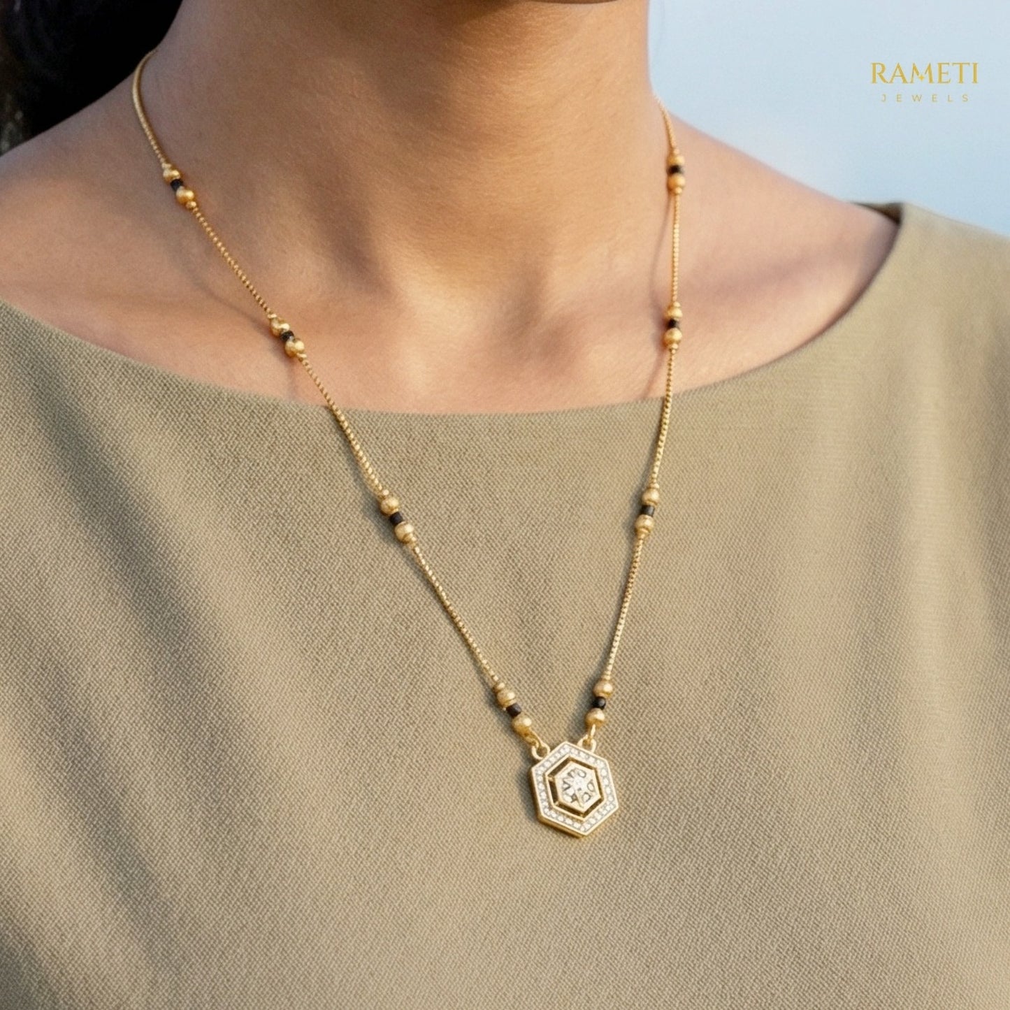 Parul Celebrity Inspired Modern Mangalsutra - Rameti Jewels