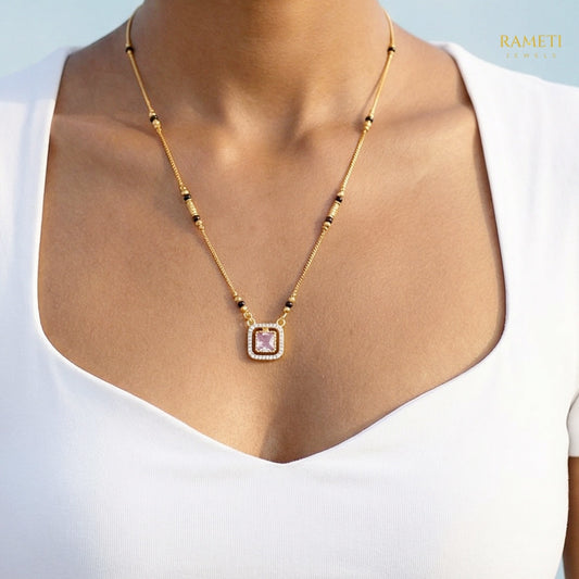 Detailed view of Payal Sleek and Sophisticated Office Wear Mangalsutra - Rameti Jewels