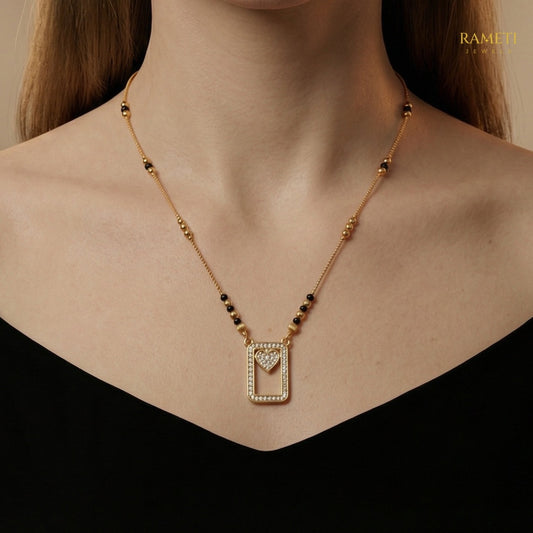 Detailed view of Ragini Eternal Bond 18K Gold Mangalsutra - Rameti Jewels