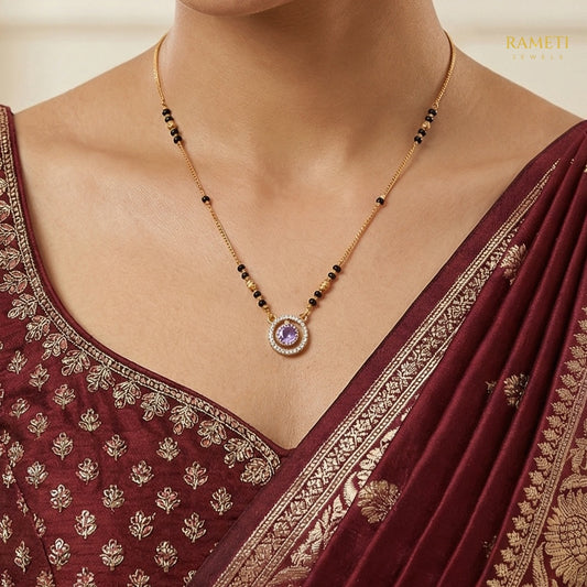 Detailed view of Rakhi Minimalist Elegance Daily Wear Mangalsutra - Rameti Jewels