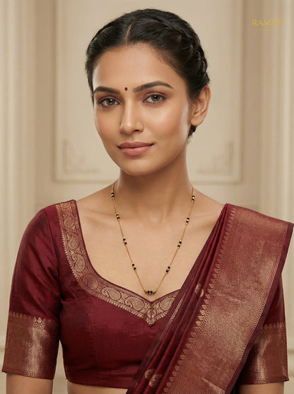 Ramya Traditional Heritage Collection Mangalsutra worn by model - Rameti Jewels