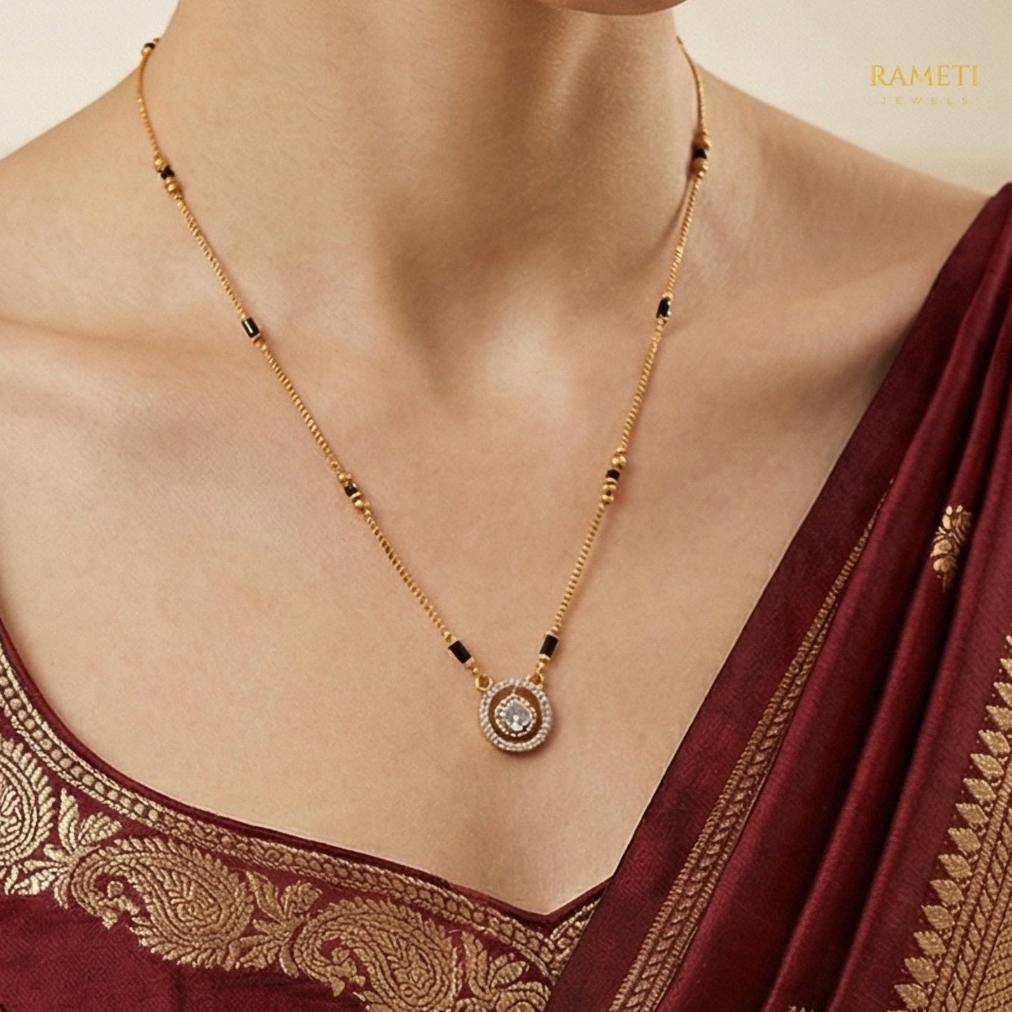 Rani Sleek and Sophisticated Office Wear Mangalsutra - Rameti Jewels