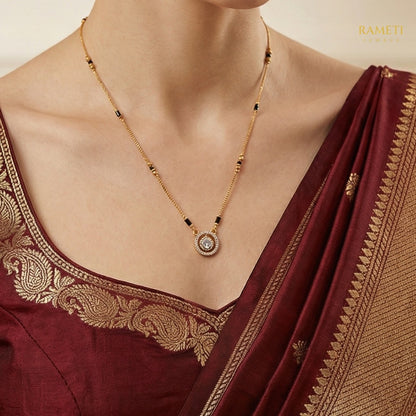 Detailed view of Rani Sleek and Sophisticated Office Wear Mangalsutra - Rameti Jewels