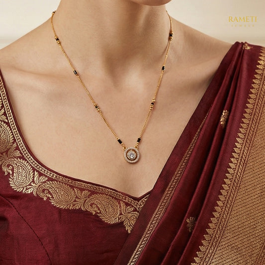 Detailed view of Rani Sleek and Sophisticated Office Wear Mangalsutra - Rameti Jewels