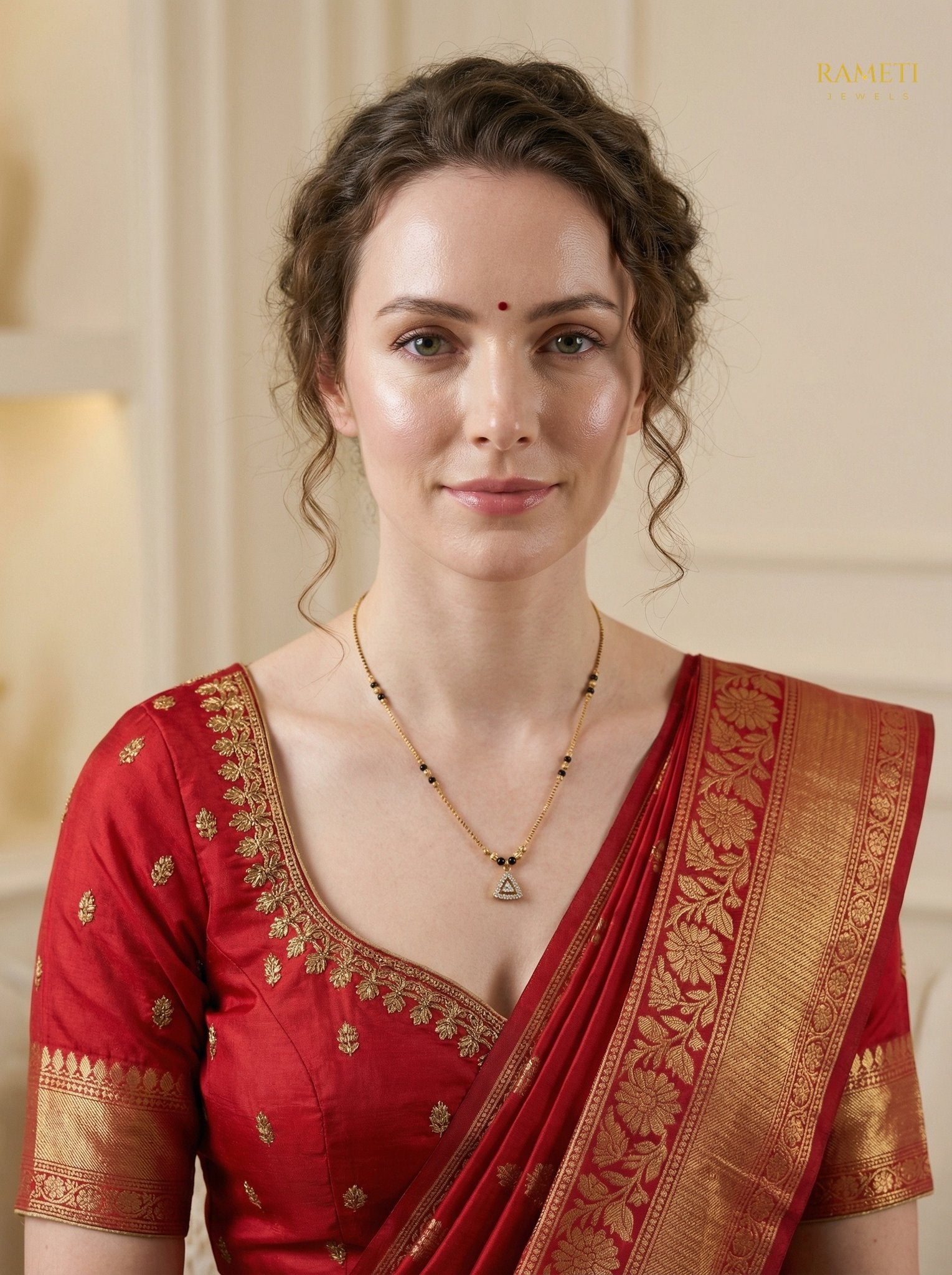 Sia Traditional Heritage Collection Mangalsutra worn by model - Rameti Jewels