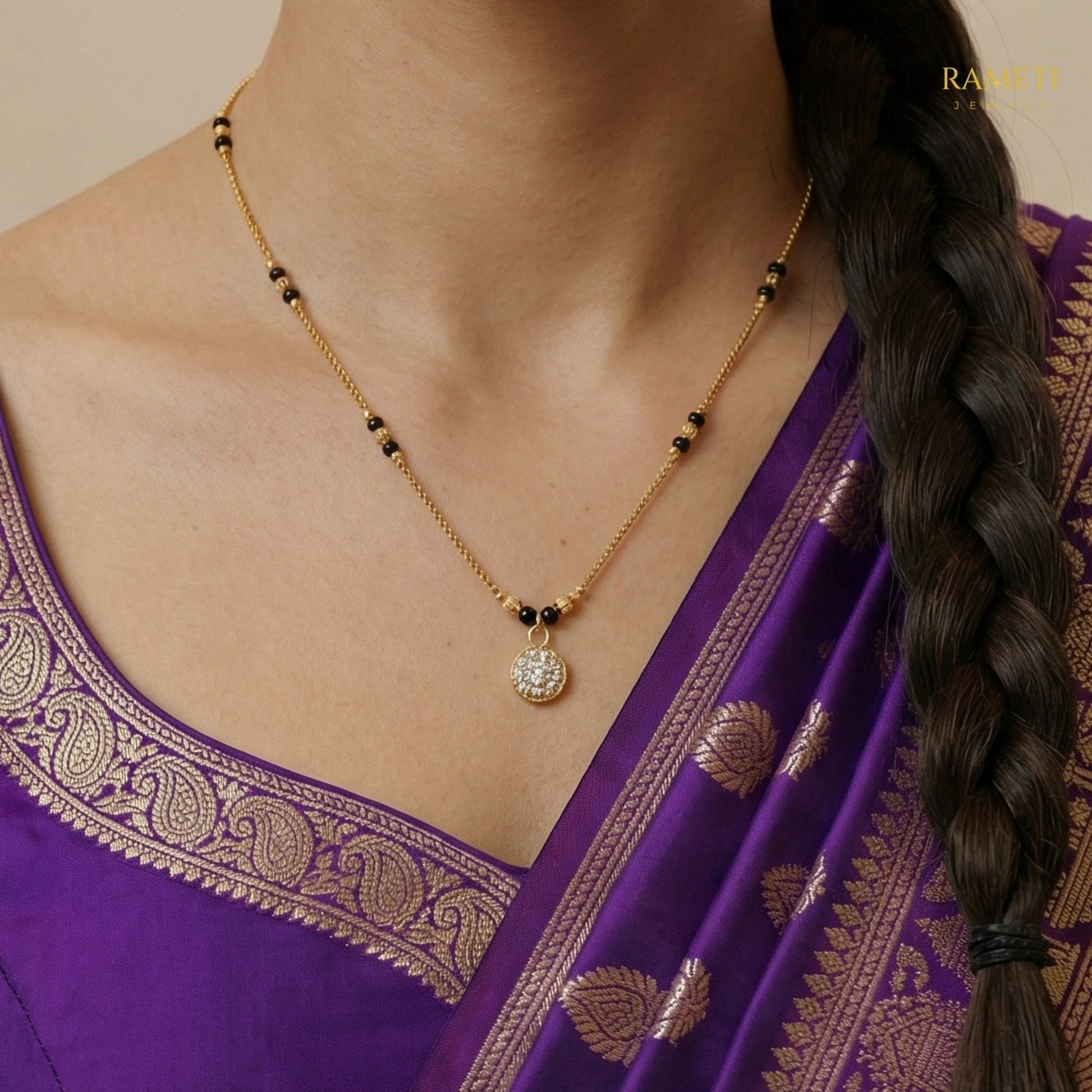Detailed view of Sonali Traditional Heritage Collection Mangalsutra - Rameti Jewels