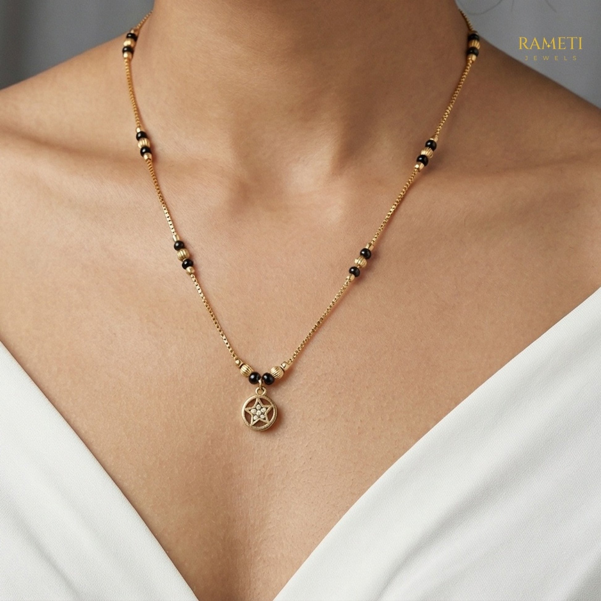 Detailed view of Srishti Traditional Heritage Collection Mangalsutra - Rameti Jewels