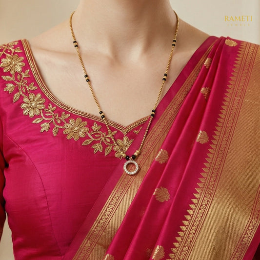 Detailed view of Suman Minimalist Elegance Daily Wear Mangalsutra - Rameti Jewels