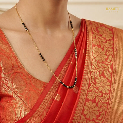 Detailed view of Sweta Royal Heart Cut Designer Mangalsutra - Rameti Jewels