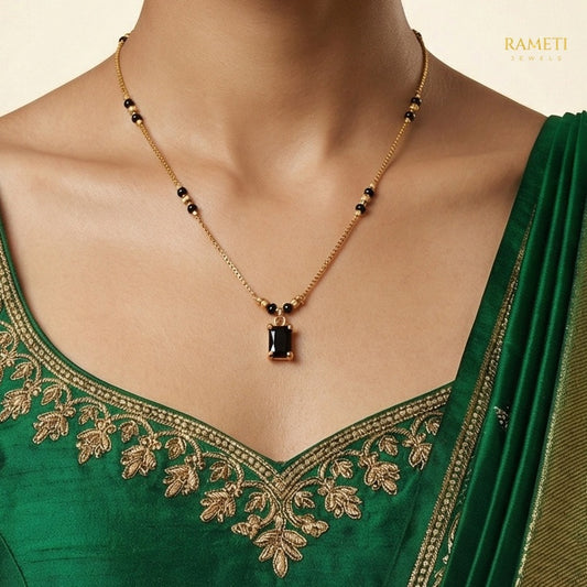 Detailed view of Tanvi Traditional Heritage Collection Mangalsutra - Rameti Jewels