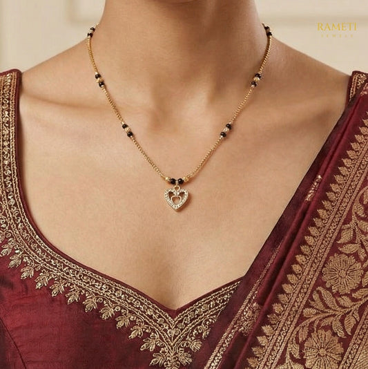 Detailed view of Tapasya Celebrity Inspired Modern Mangalsutra - Rameti Jewels