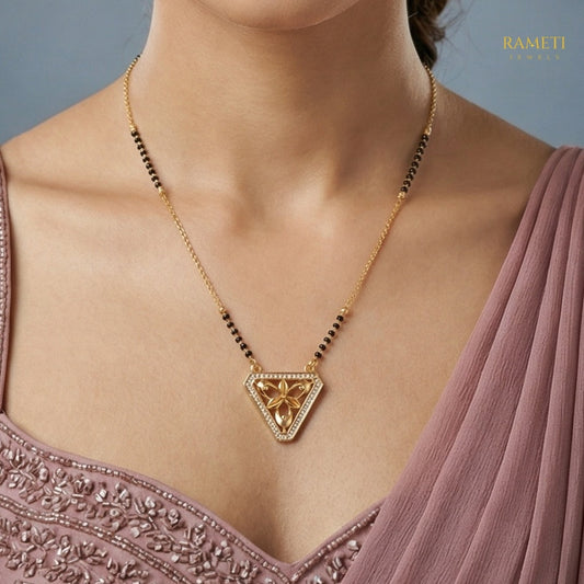 Detailed view of Binita Minimalist Elegance Daily Wear Mangalsutra - Rameti Jewels