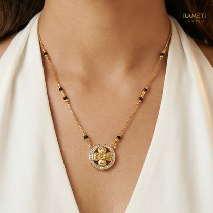 Ujala Glistening CZ Studded Party Wear Mangalsutra - Rameti Jewels