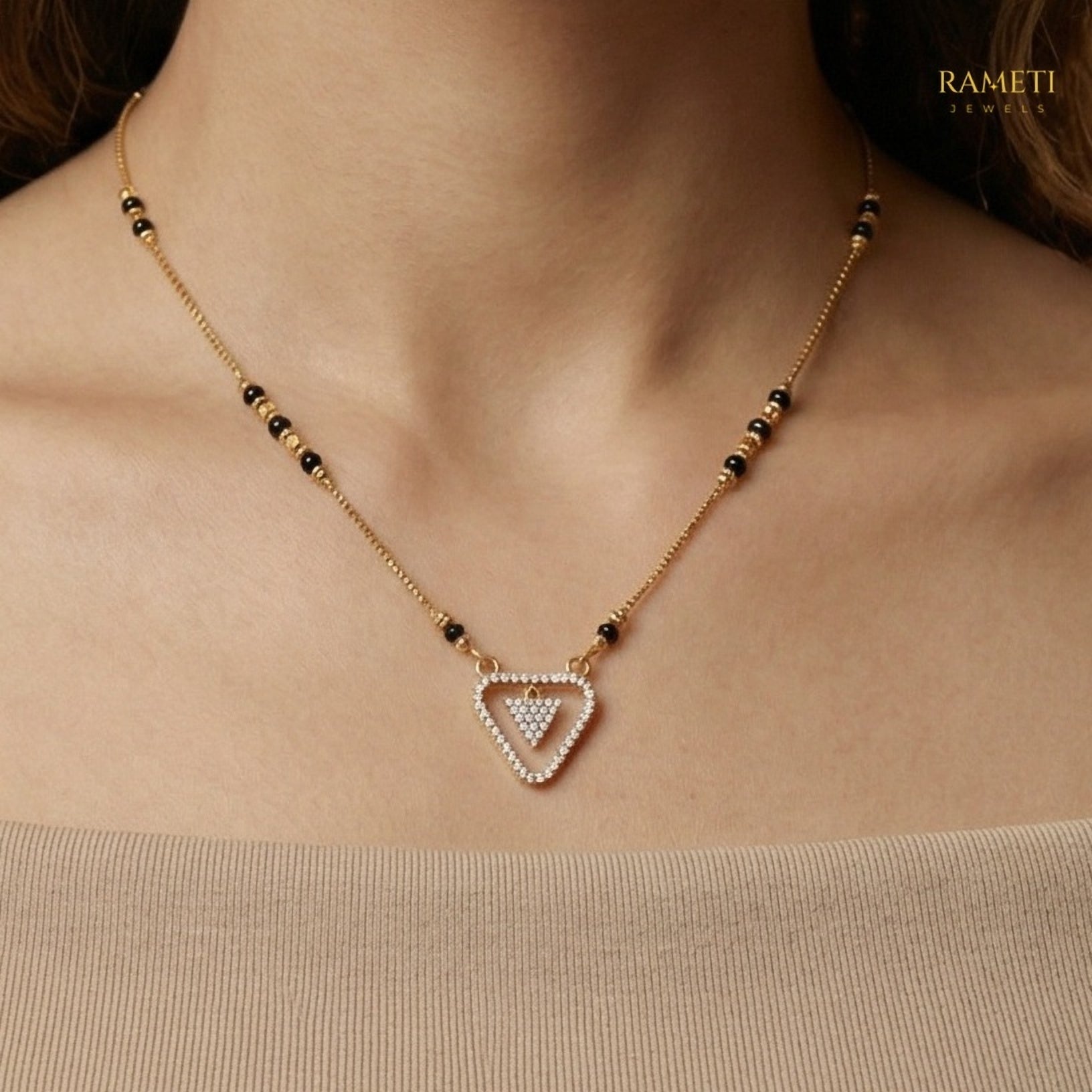 Ujjwala Eternal Bond 18K Gold Mangalsutra - Rameti Jewels