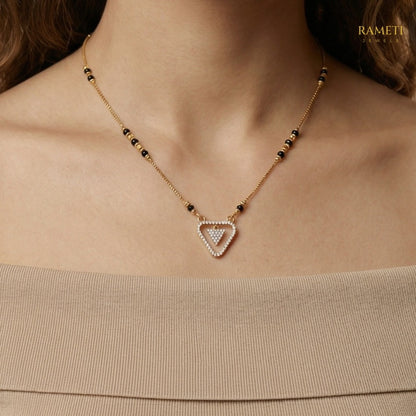 Detailed view of Ujjwala Eternal Bond 18K Gold Mangalsutra - Rameti Jewels