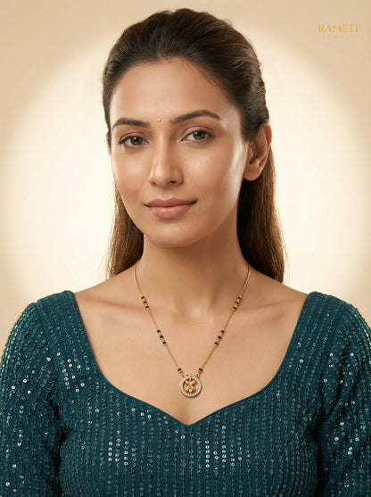 Bithika Traditional Heritage Collection Mangalsutra worn by model - Rameti Jewels