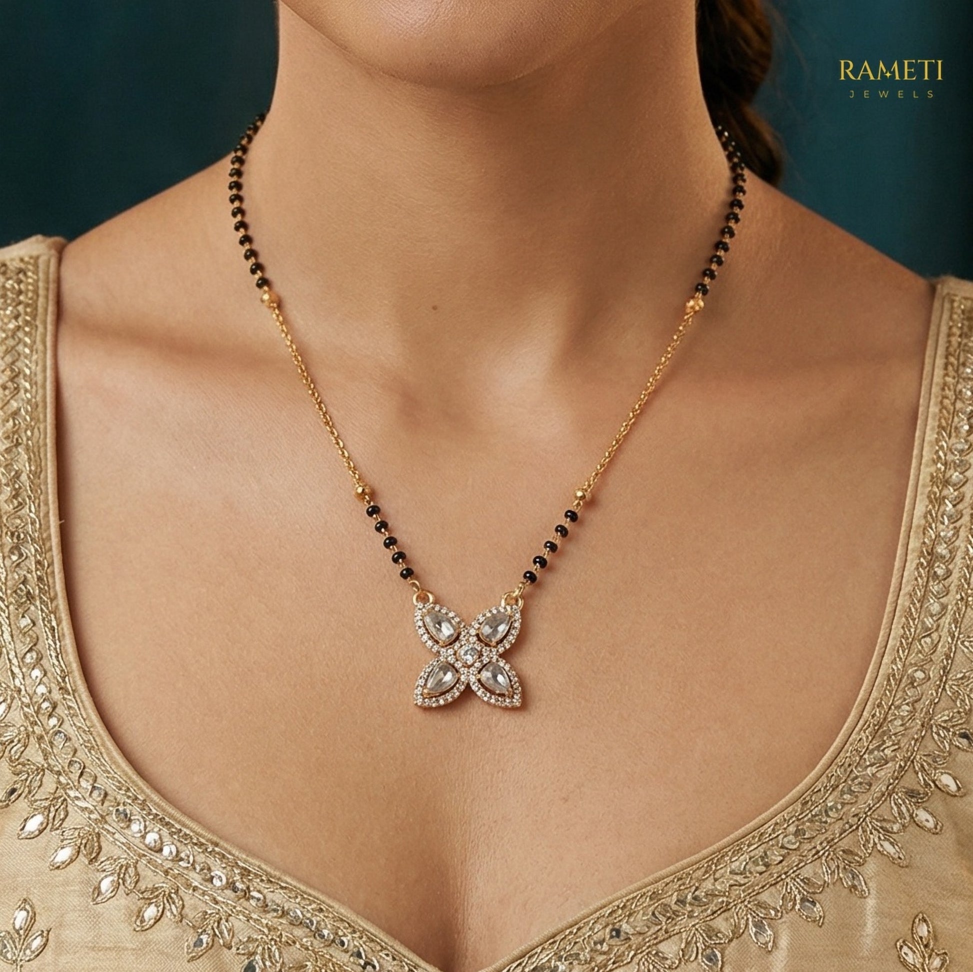 Detailed view of Chetna Traditional Heritage Collection Mangalsutra - Rameti Jewels