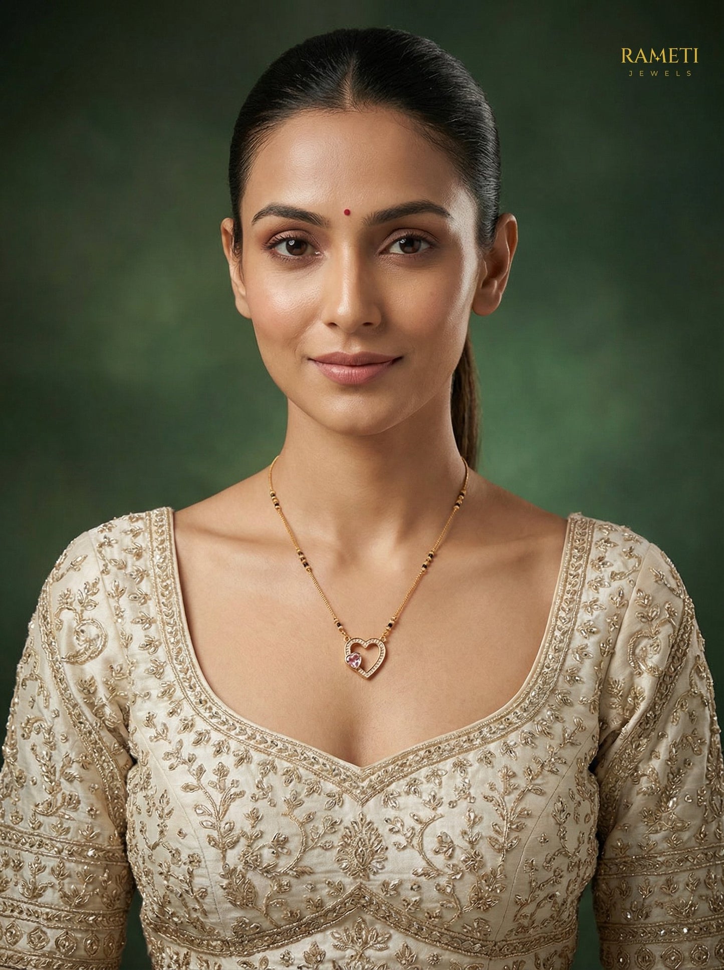 Chanchal Celebrity Inspired Modern Mangalsutra worn by model - Rameti Jewels