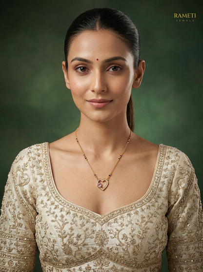 Chanchal Celebrity Inspired Modern Mangalsutra worn by model - Rameti Jewels