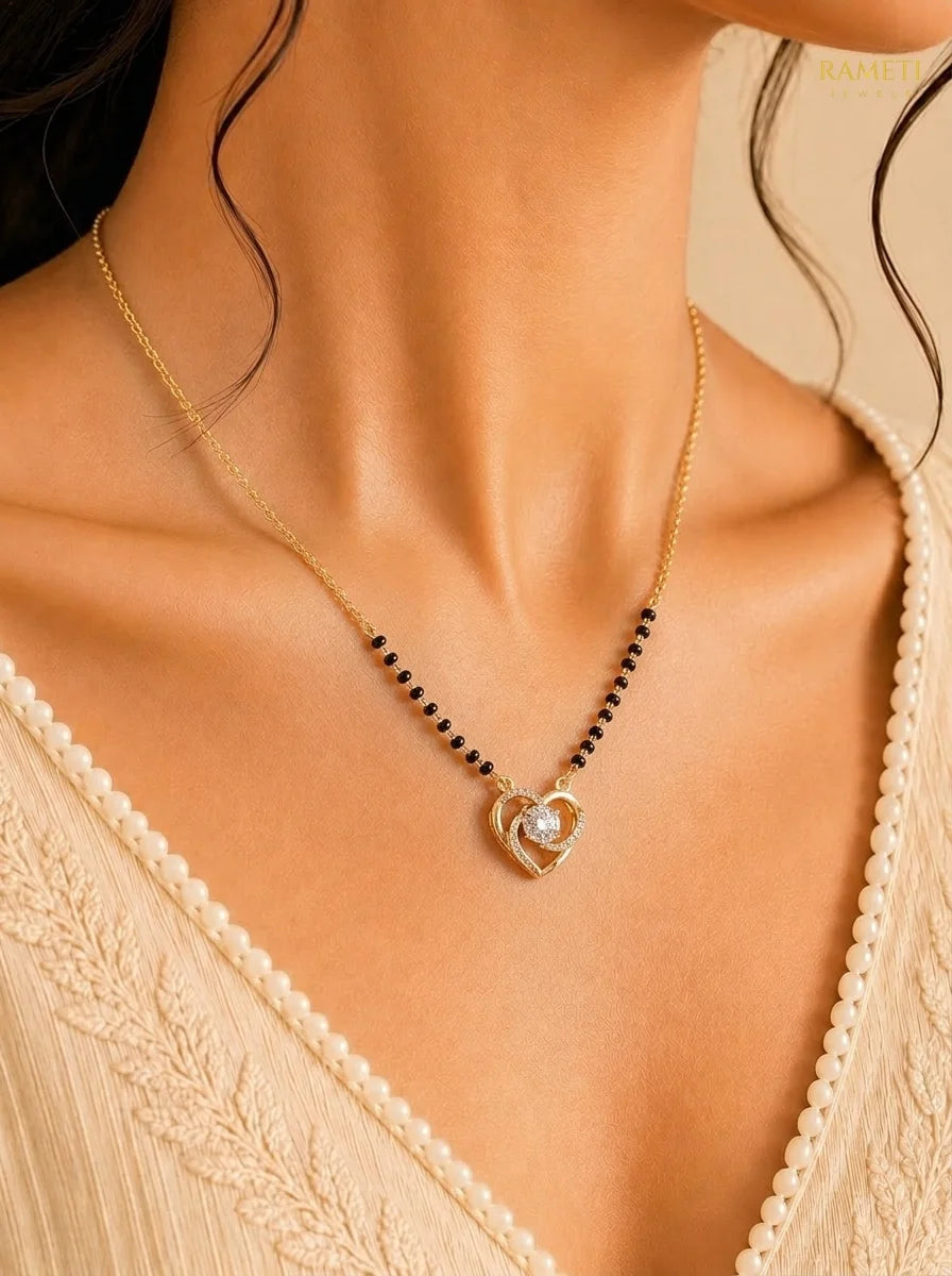 Detailed view of Khushi Mangalsutra - Rameti Jewels