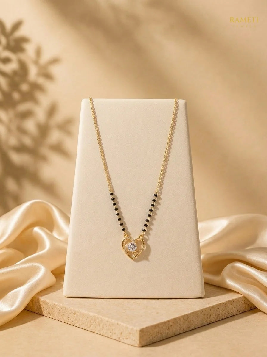 Detailed view of Khushi Mangalsutra - Rameti Jewels