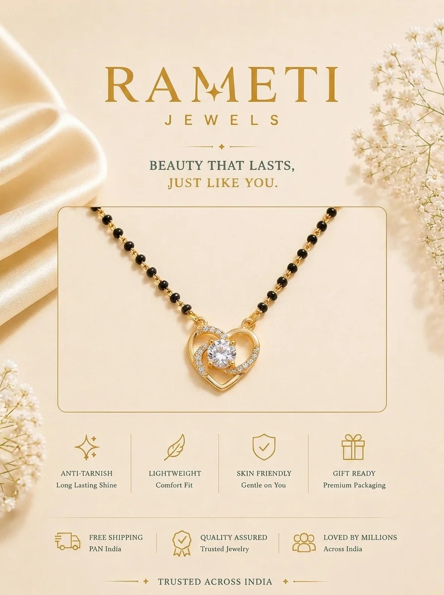 Detailed view of Khushi Mangalsutra - Rameti Jewels