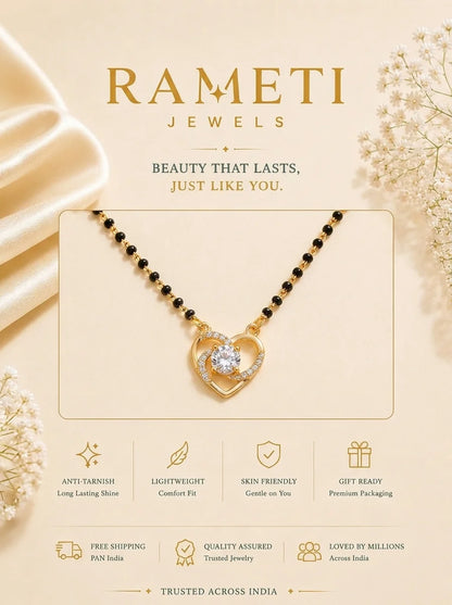 Detailed view of Khushi Mangalsutra - Rameti Jewels