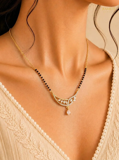 Detailed view of Nushrat Mangalsutra - Rameti Jewels
